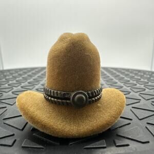 Cowboy Hat hinged box w/ star badge trinket - Retired NEW PHB